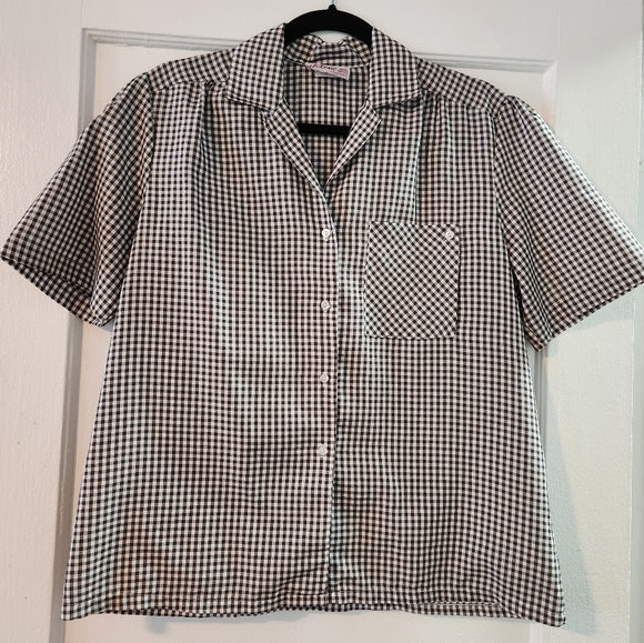 Cottagecore vintage checkered shirt - Picture 1 of 3